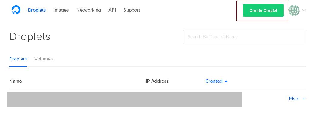 how to create droplet in digitalocean