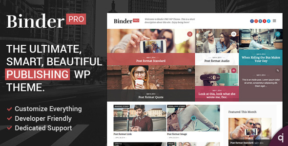 binderpro theme for wordpress travel blogs